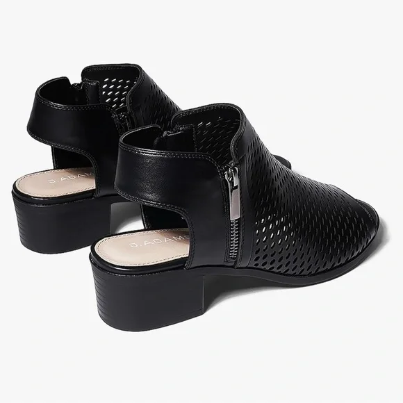 J. Adams Black Peep Toe Ankle Booties New in Box NIB size 10 - Picture 4 of 12